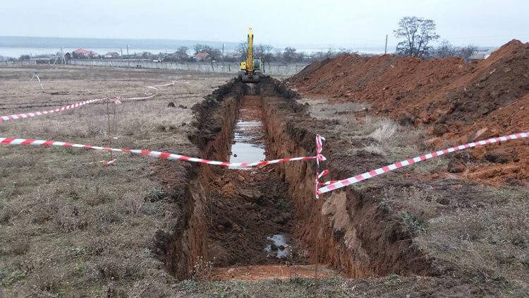 Прокладка дренажа (с. Константиновка, Николаевская область)